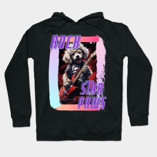 "Rock Star Dog: Rocker Canine with Electric Guitar" Hoodie